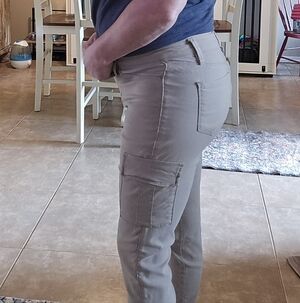 Women's Ymi Tan Cargo Pants Size M stretch Skinny Fit